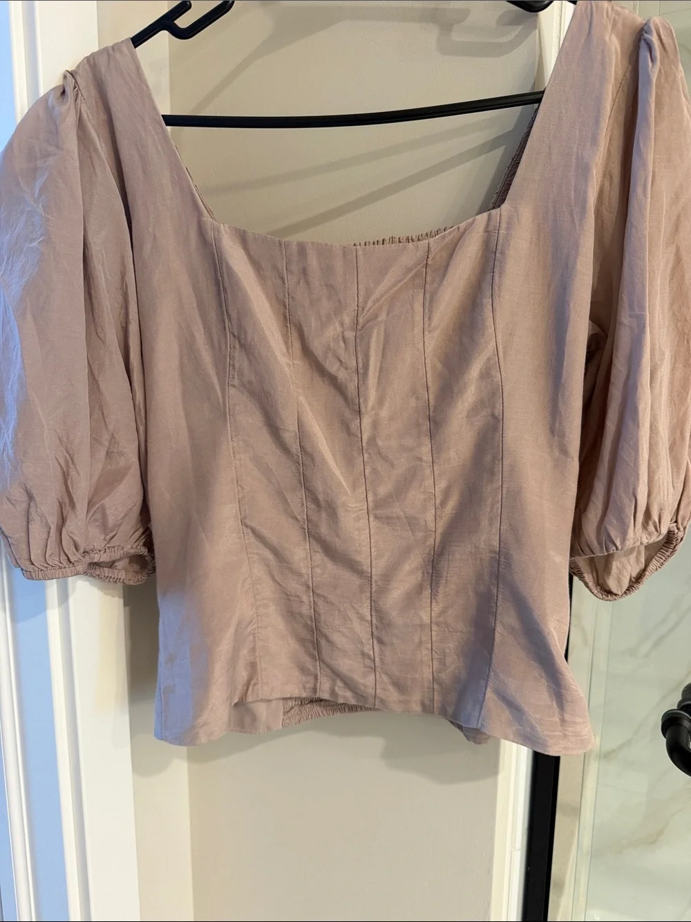 NWT Abercrombie and Fitch Women’s Square Neck Puff Sleeve Top